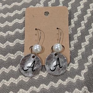 "A" earrings